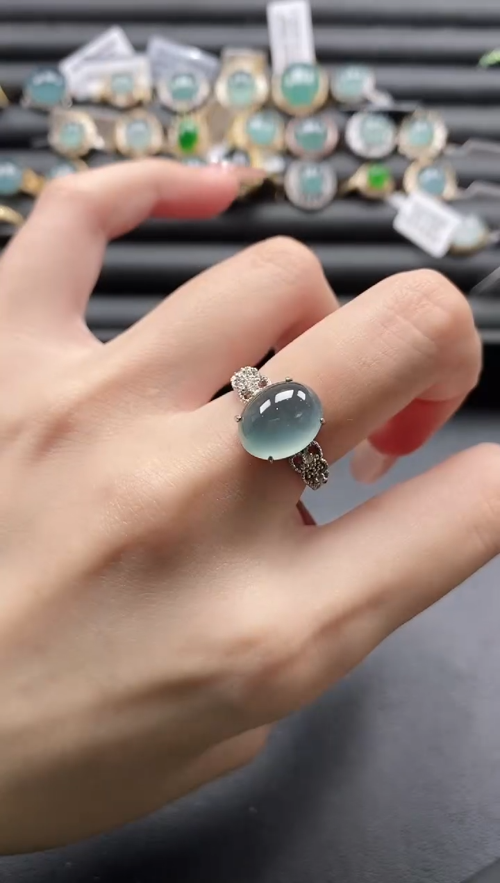 【闪购商品】翡翠戒指银S925镶嵌1111