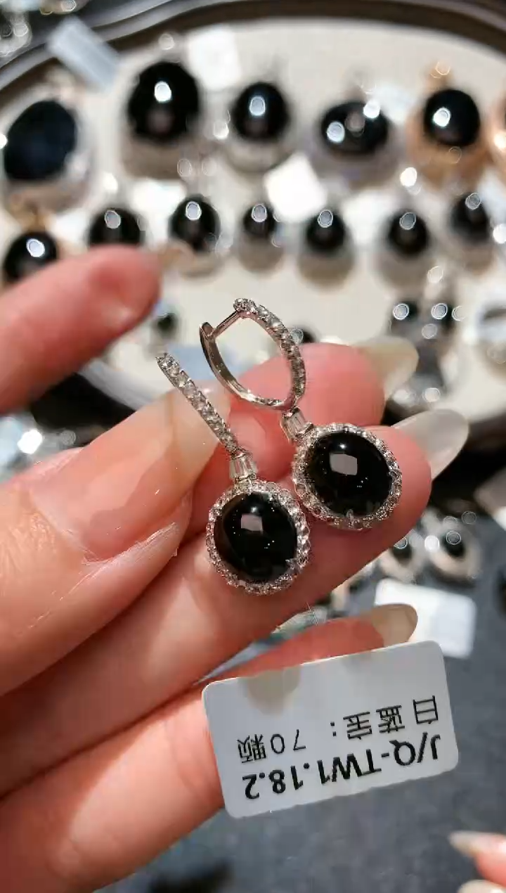 【闪购商品】翡翠耳饰18K金镶嵌137-耳饰（多样性发货一件