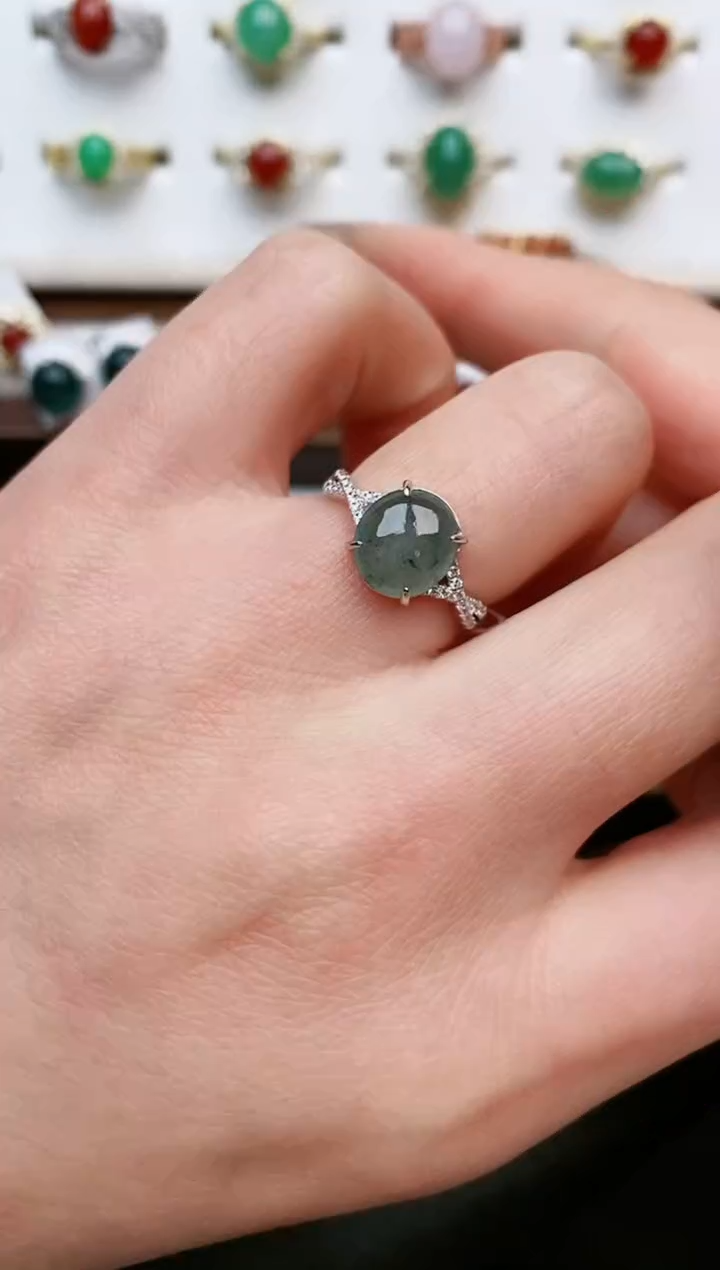 【闪购商品】翡翠戒指银S925镶嵌....