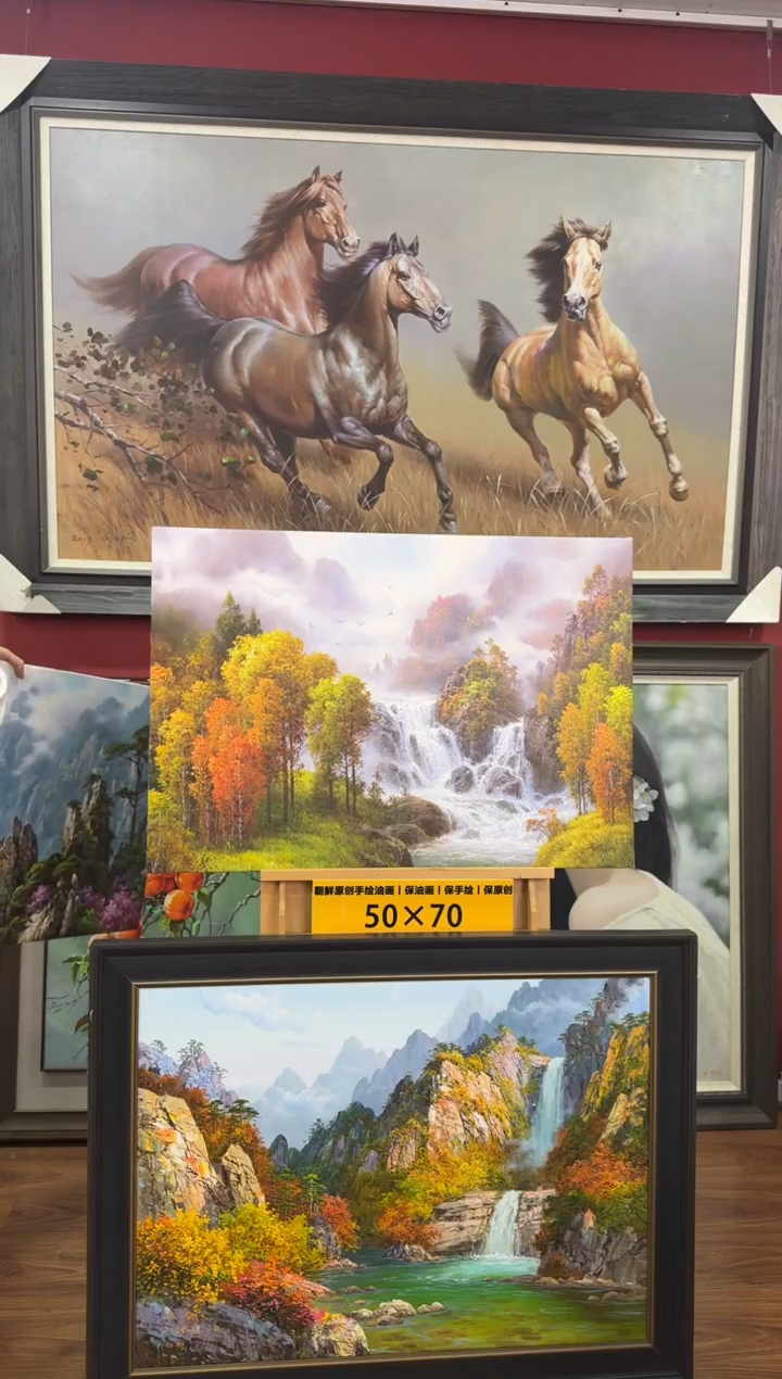 油画【80号】约50*70cm丨朝鲜原创纯手绘孤品油画丨顺丰包邮