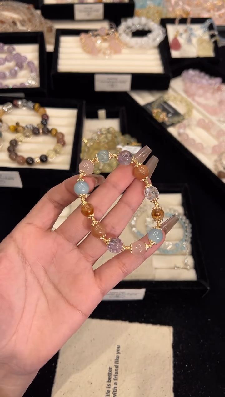 【闪购商品】水晶手链合金多宝手链x111