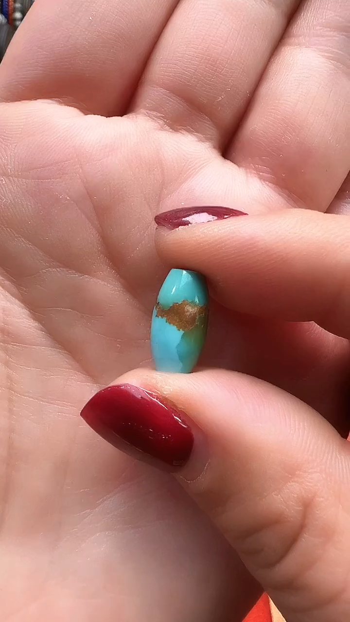 裸石蜜蜡未镶嵌6+绿松高瓷桶珠