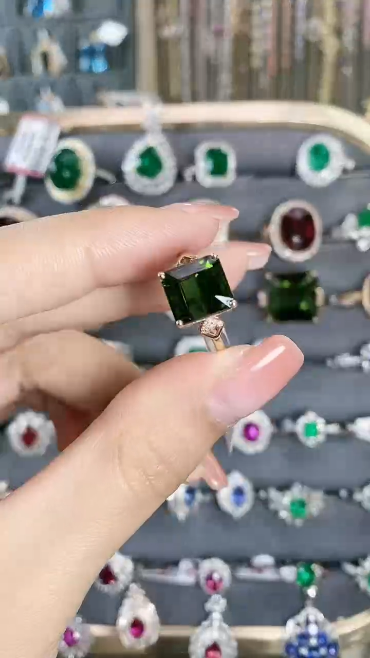 【闪购商品】碧玺戒指18K金镶嵌18K金镶嵌碧玺戒指