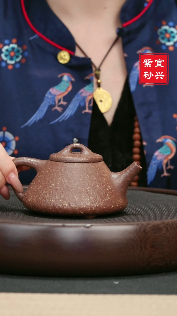 【闪购商品】紫砂茶壶68粗砂石瓢壶