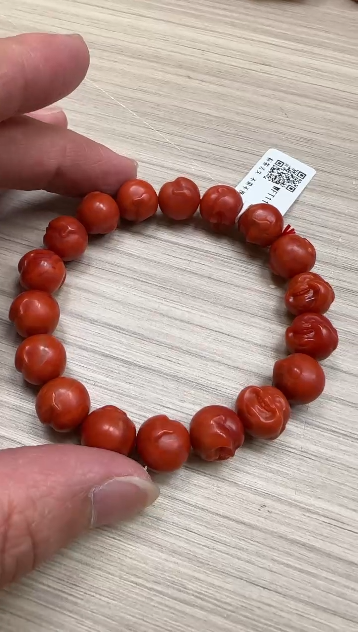 【闪购商品】南红玛瑙笑佛手串未镶嵌多样性发一件