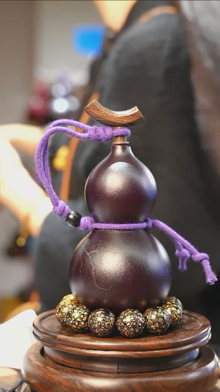 【闪购商品】XO231大漆酒葫芦不包手串及旋转底座