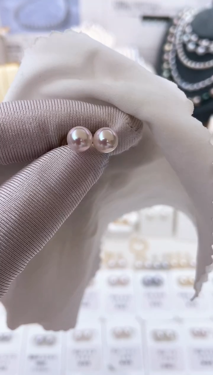 【闪购商品】海水珍珠耳饰18K金镶嵌特选福利6-7mm不退不换