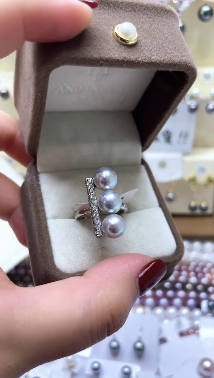 【闪购商品】海水珍珠戒指银S925镶嵌1