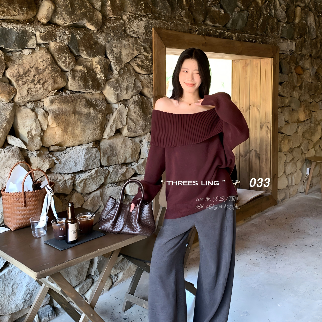 鑫燃KIKI  时尚简约低圆领毛衣针织衫    Q359  033