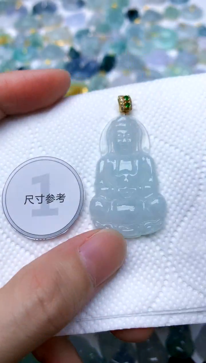 颈饰银S925镶嵌翡翠天然A货翡翠