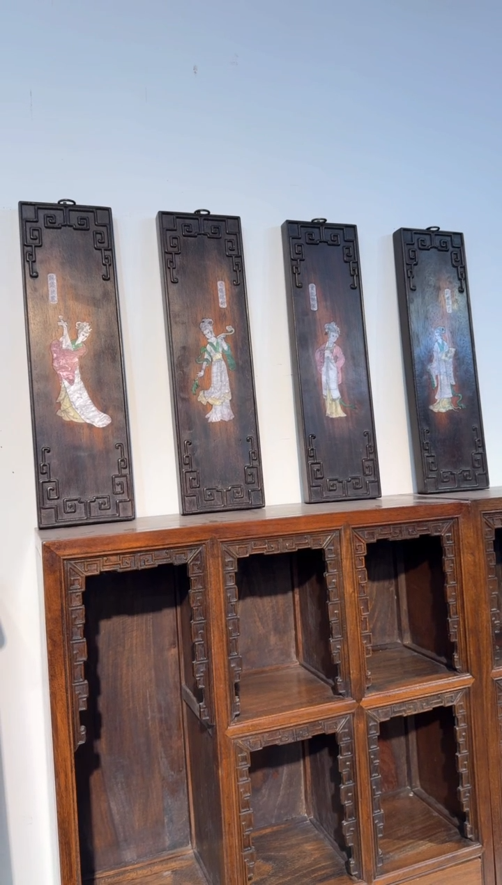 【闪购商品】木非洲紫檀   四大美女 挂匾