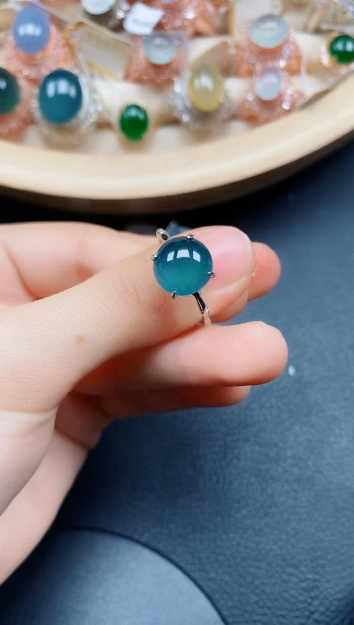 【闪购商品】翡翠戒指银S925镶嵌翡翠