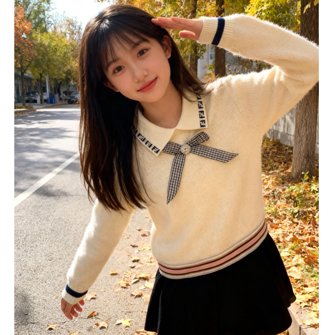 6925高端专享秋冬款毛衣米色