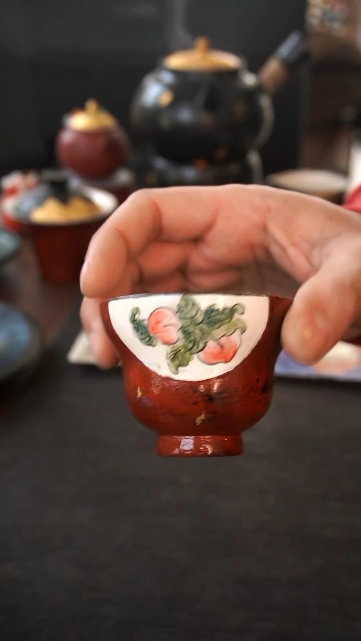 【闪购商品】其他085小康茶器大漆手绘