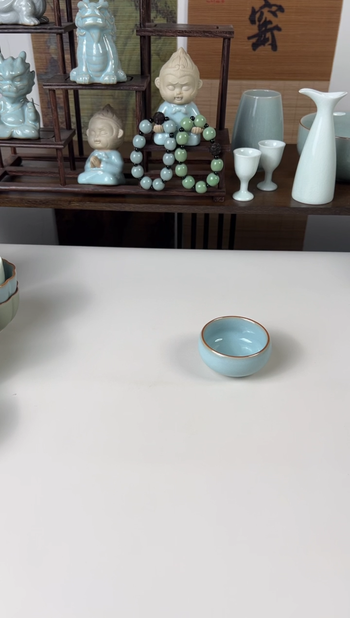杯天青圈足铜口小禅定一级