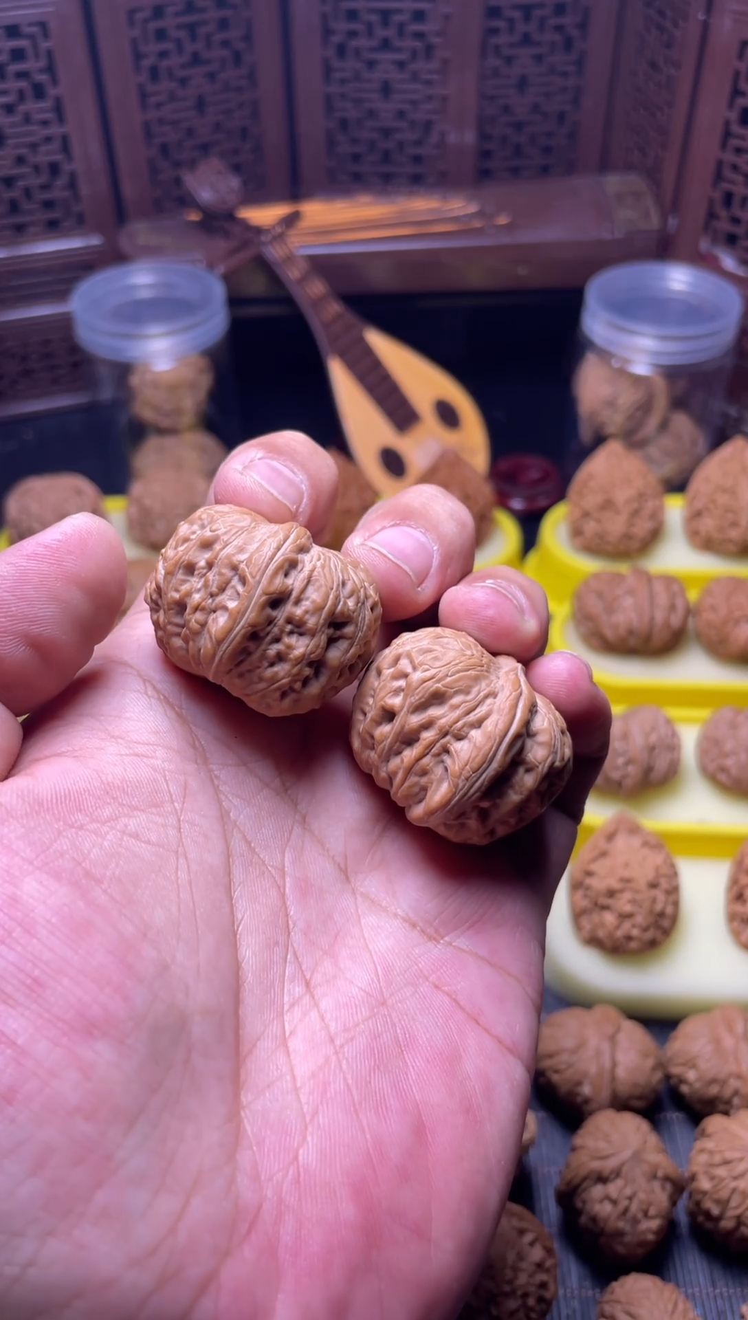 文玩核桃把件35全品小尺寸手撵元宝