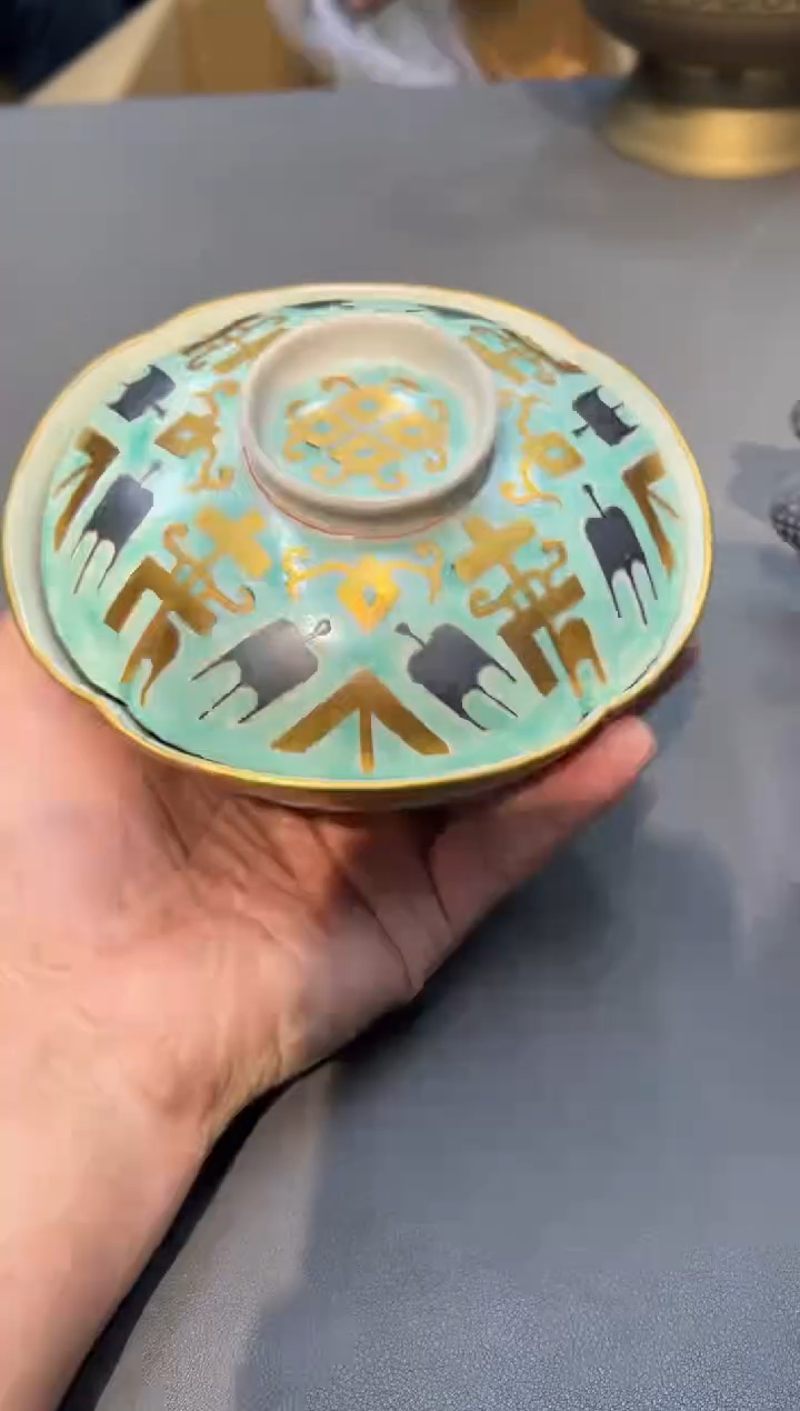 陶瓷了****戈工艺品小四孤品收藏