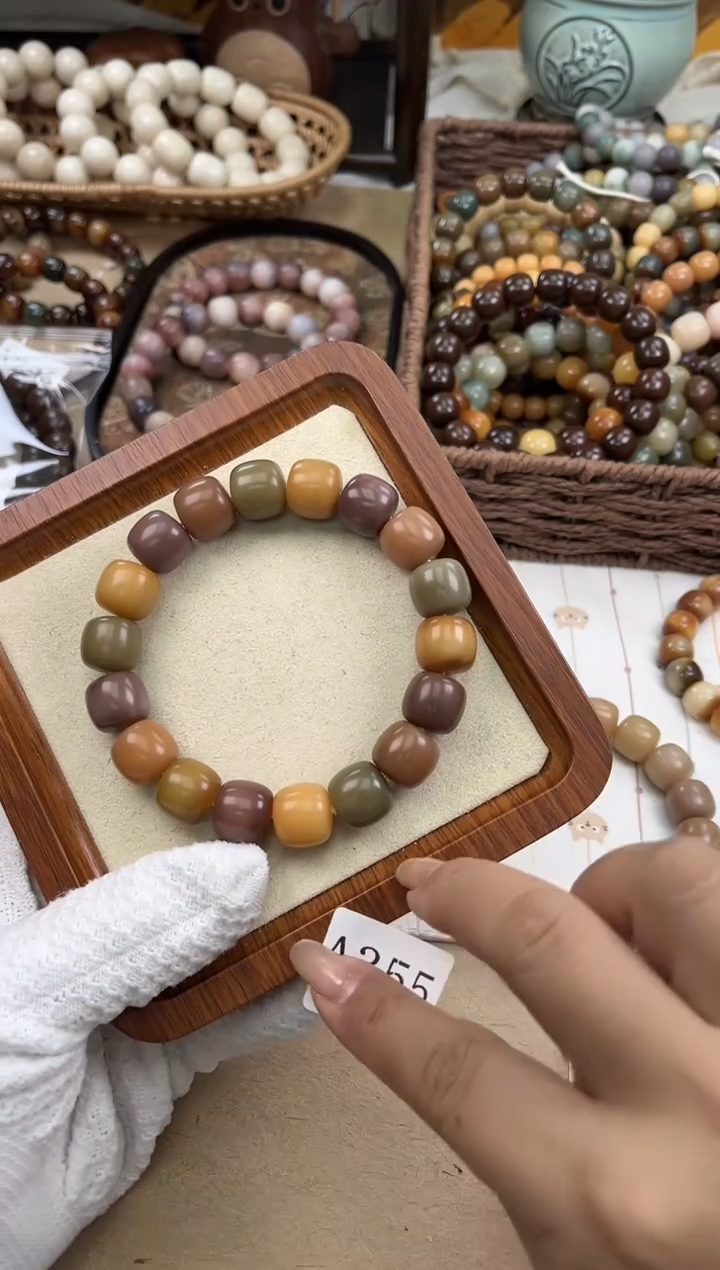 手串菩提根/象牙果a355 卡15 干磨玫瑰微瑕