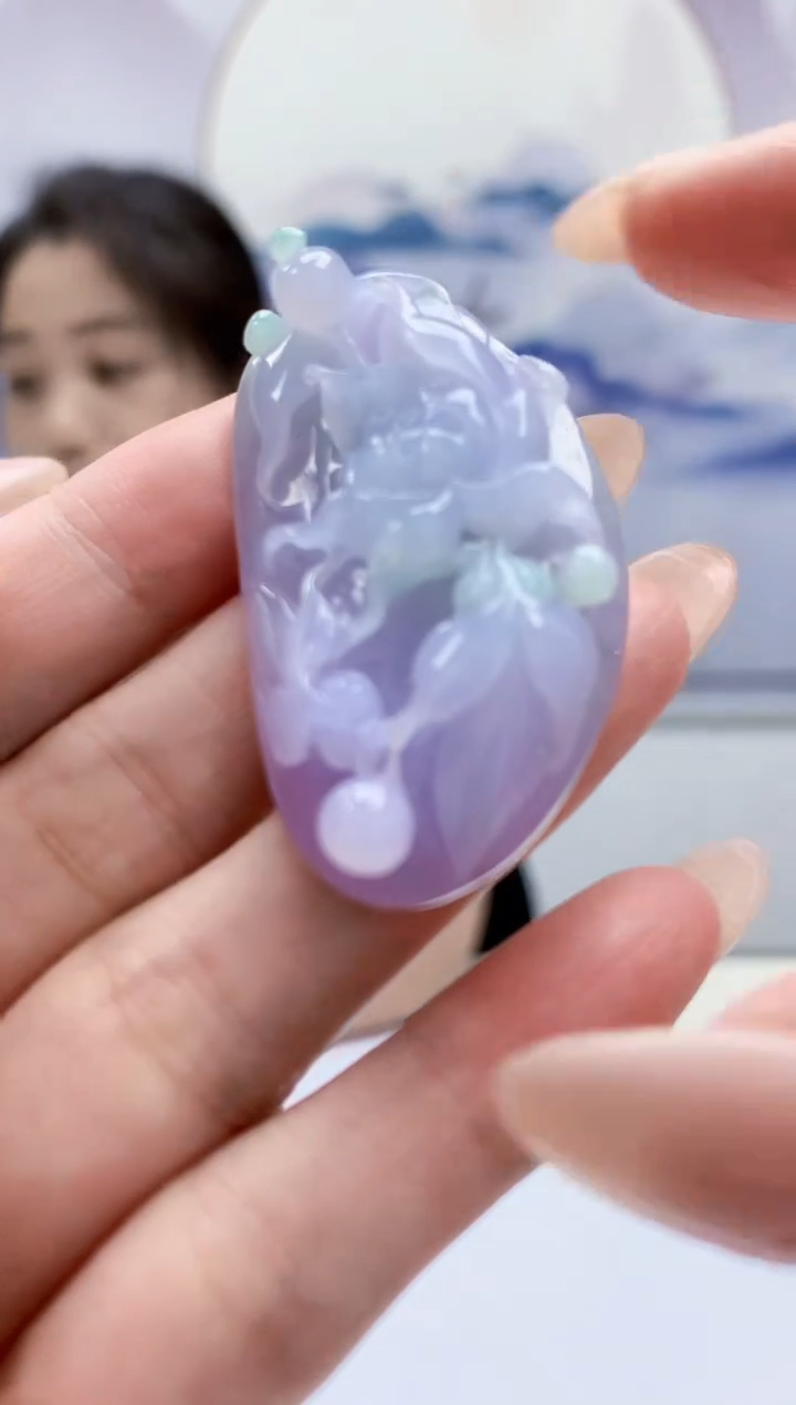 定制翡翠未镶嵌4902MM-毛货挂件99