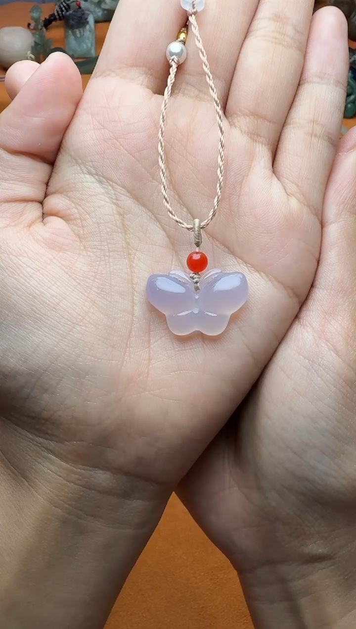 【闪购商品】玛瑙/玉髓未镶嵌颈饰蝴蝶03