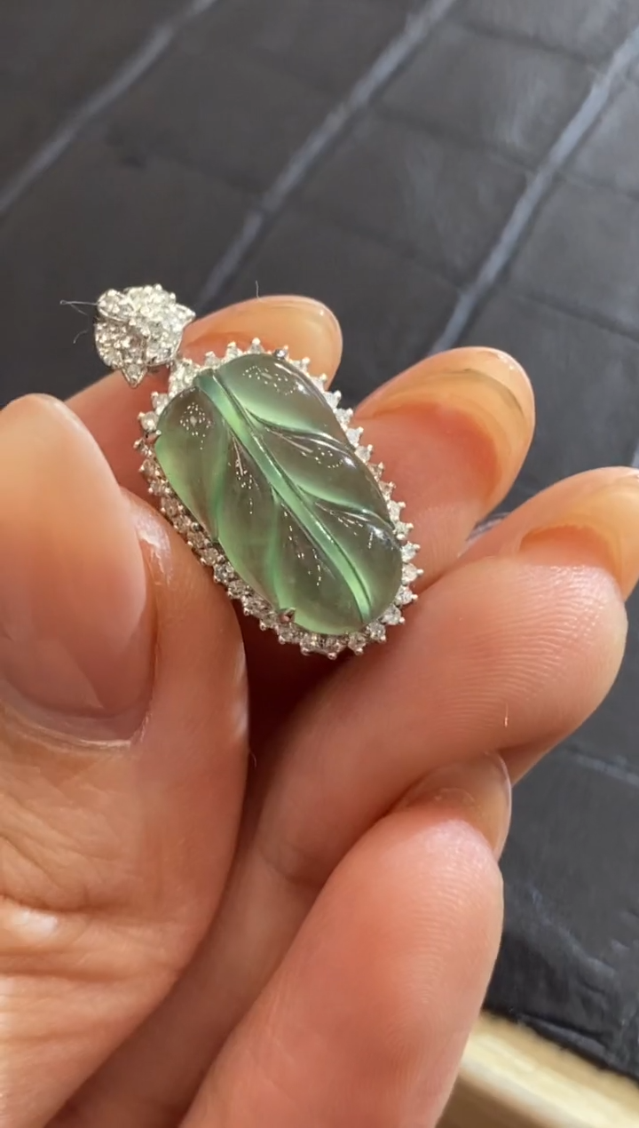 【闪购商品】翡翠颈饰18K金镶嵌收到货48小时鉴赏期（超时不退不换）