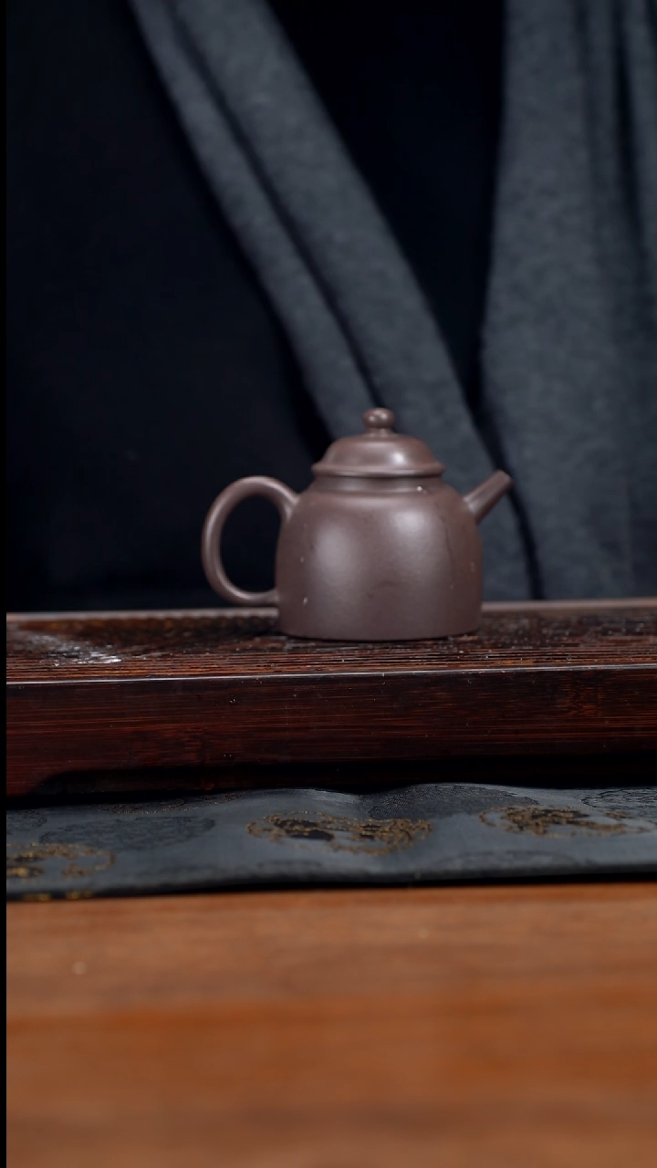 【闪购商品】紫砂茶壶180cc黄龙山原矿青灰紫泥明式34