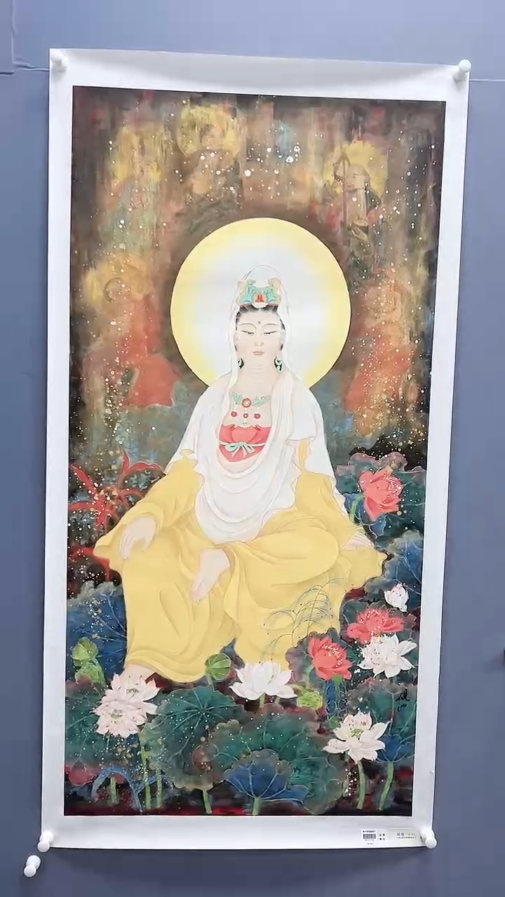 【闪购商品】绘画刘伟绘画8平尺金/红袍观音