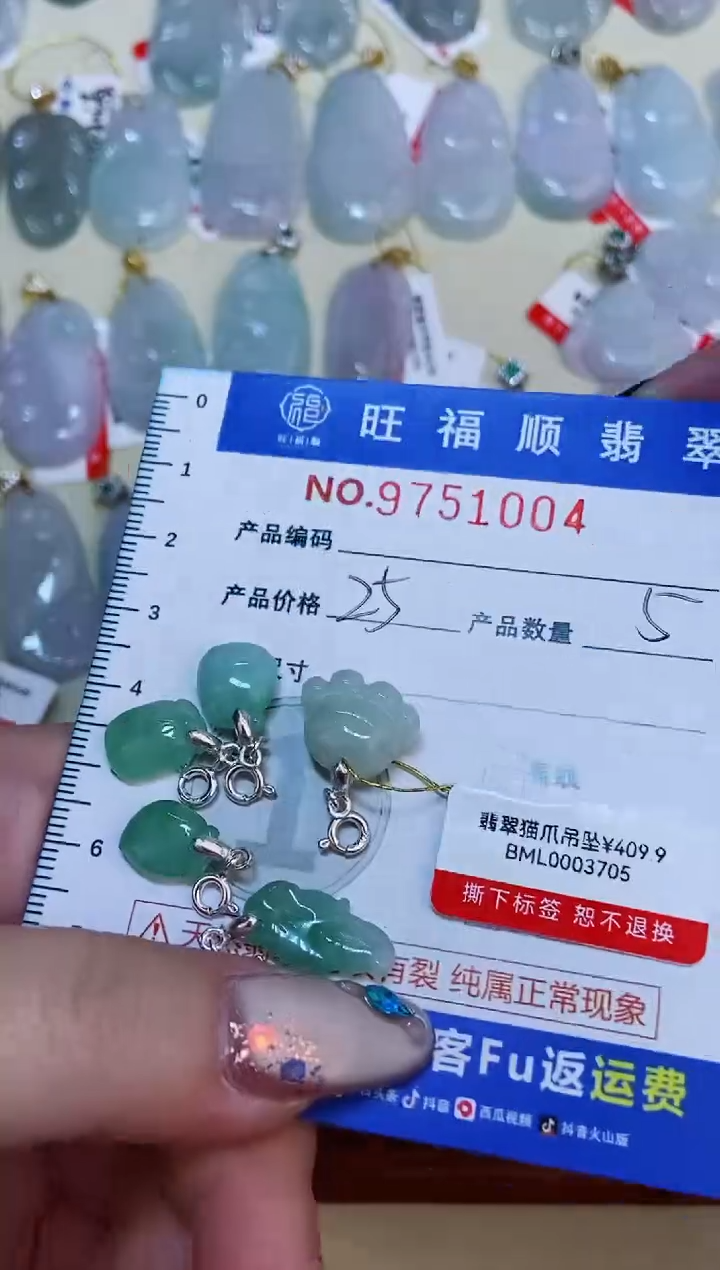 【闪购商品】翡翠颈饰未镶嵌天然缅甸A货翡翠颈饰配绳带礼盒
