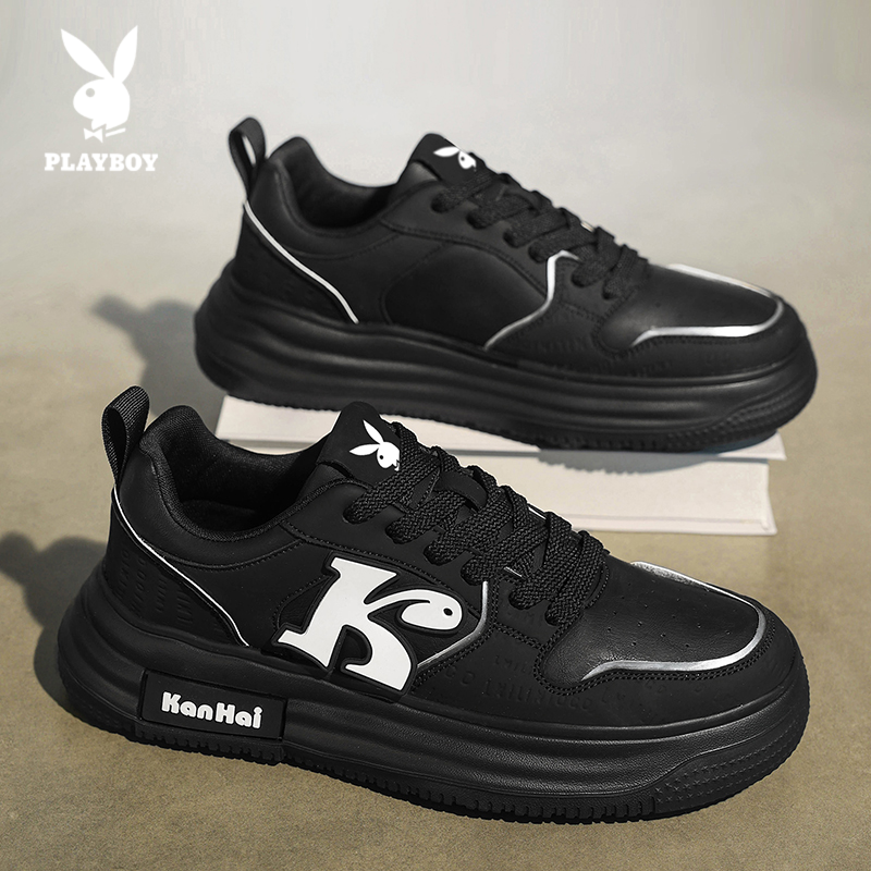 PLAYBOY/花花公子休闲鞋2025新款男士百搭透气厚底时尚简约运动鞋