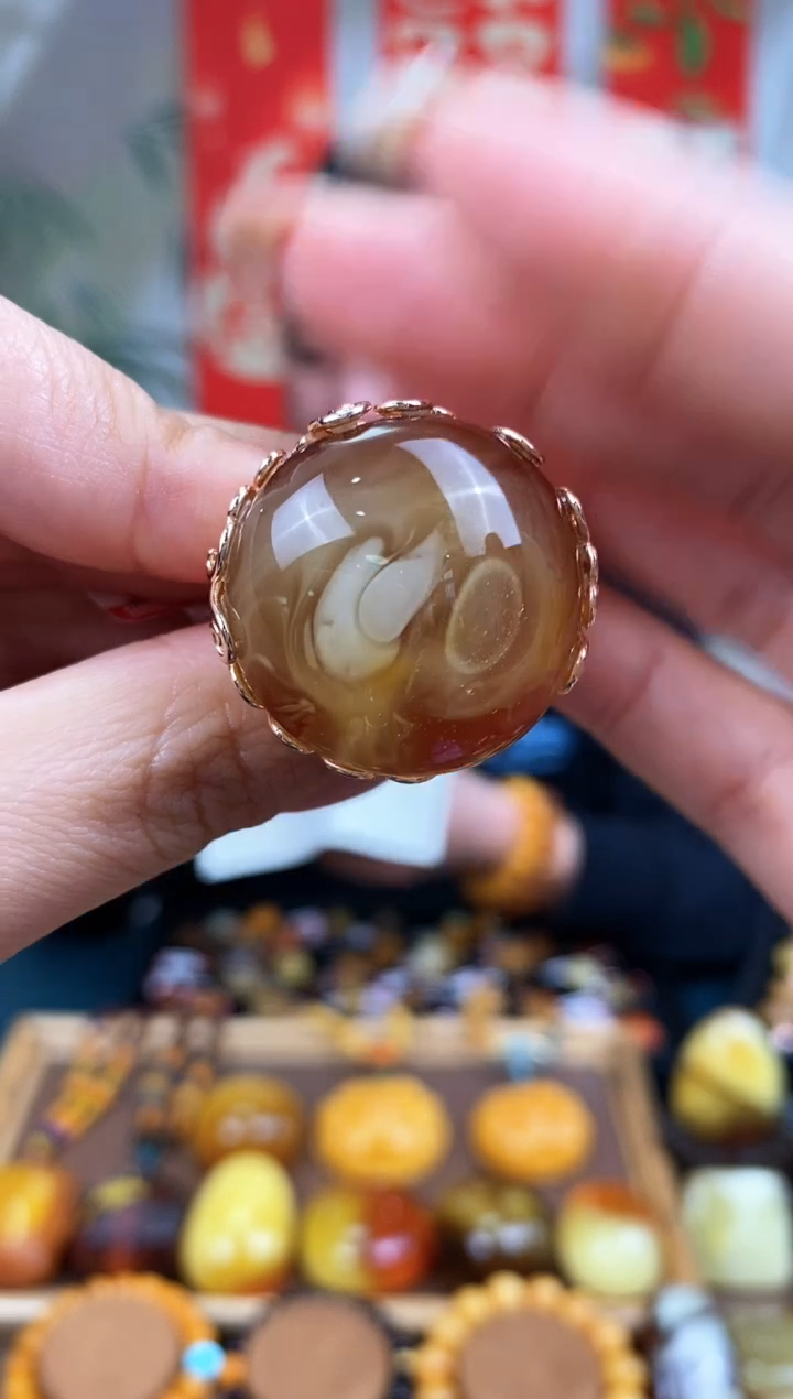 【闪购商品】琥珀裸石银S925镶嵌基地发货 一物一证 顺丰包邮