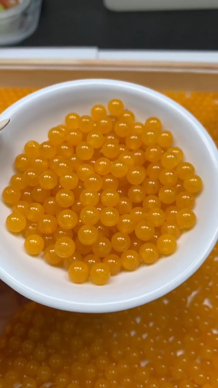 未镶嵌散珠玛瑙/玉髓A1683 鸡油黄玛瑙6mm30颗5.2元