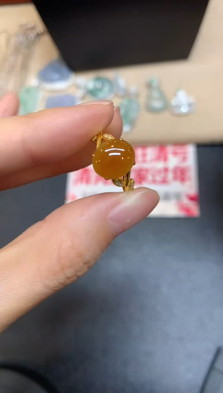 【闪购商品】翡翠戒指18K金镶嵌【无服务费