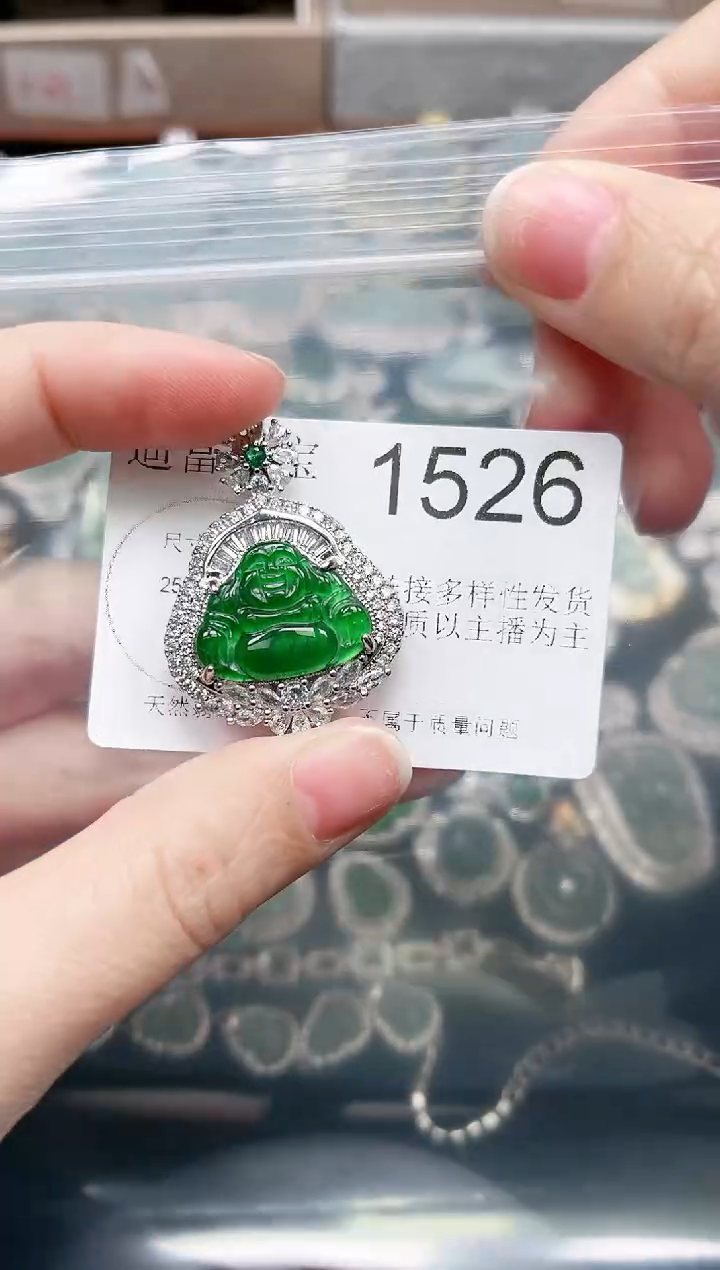 【闪购商品】翡翠颈饰未镶嵌1526赠皮绳