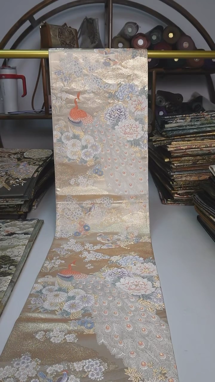 【闪购商品】织绣119西阵织六通孔雀