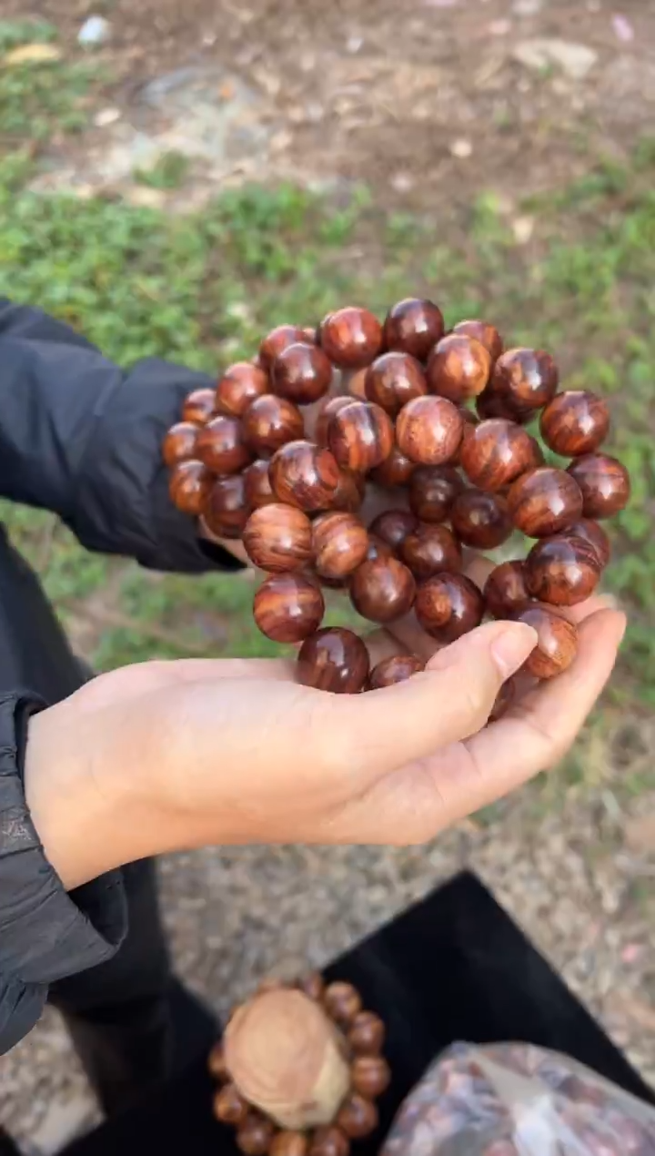 黄花梨/降香黄檀A017紫油梨2.0圆珠手串66多样性发一