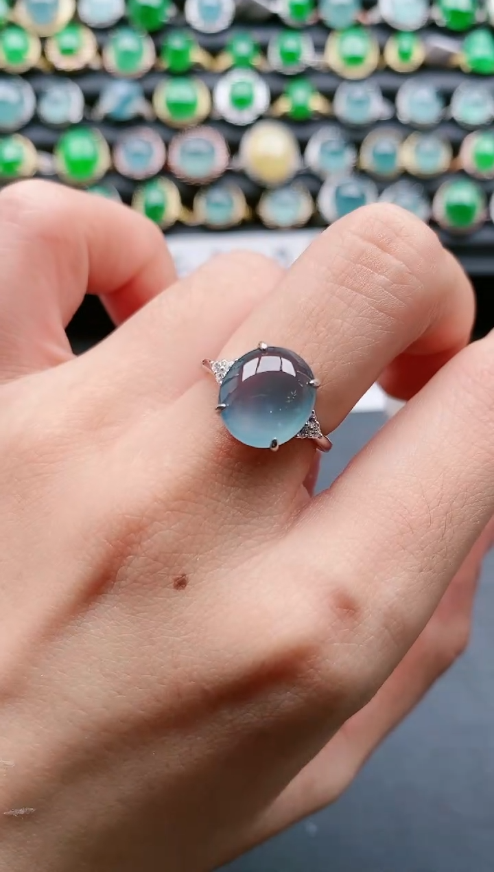 【闪购商品】翡翠戒指银S925镶嵌11111111