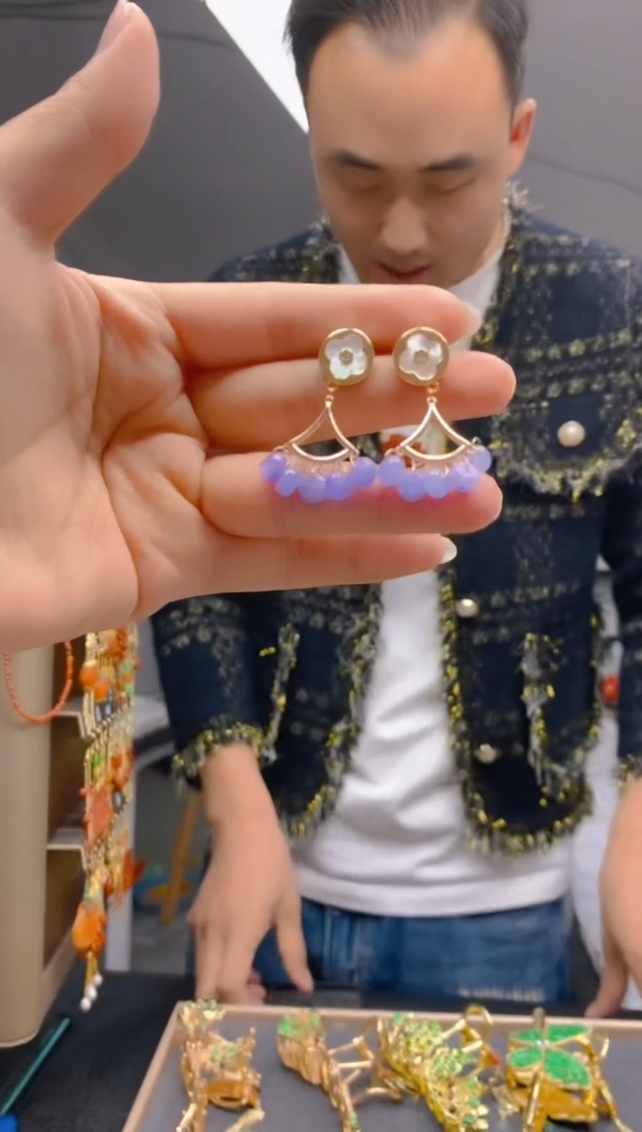 【闪购商品】翡翠耳饰合金0166翡翠耳钉