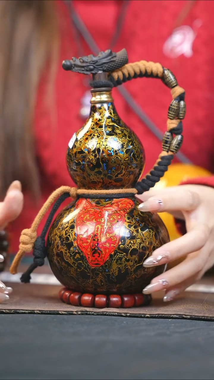 【闪购商品】WP420漆艺酒葫芦不包手串及旋转底座