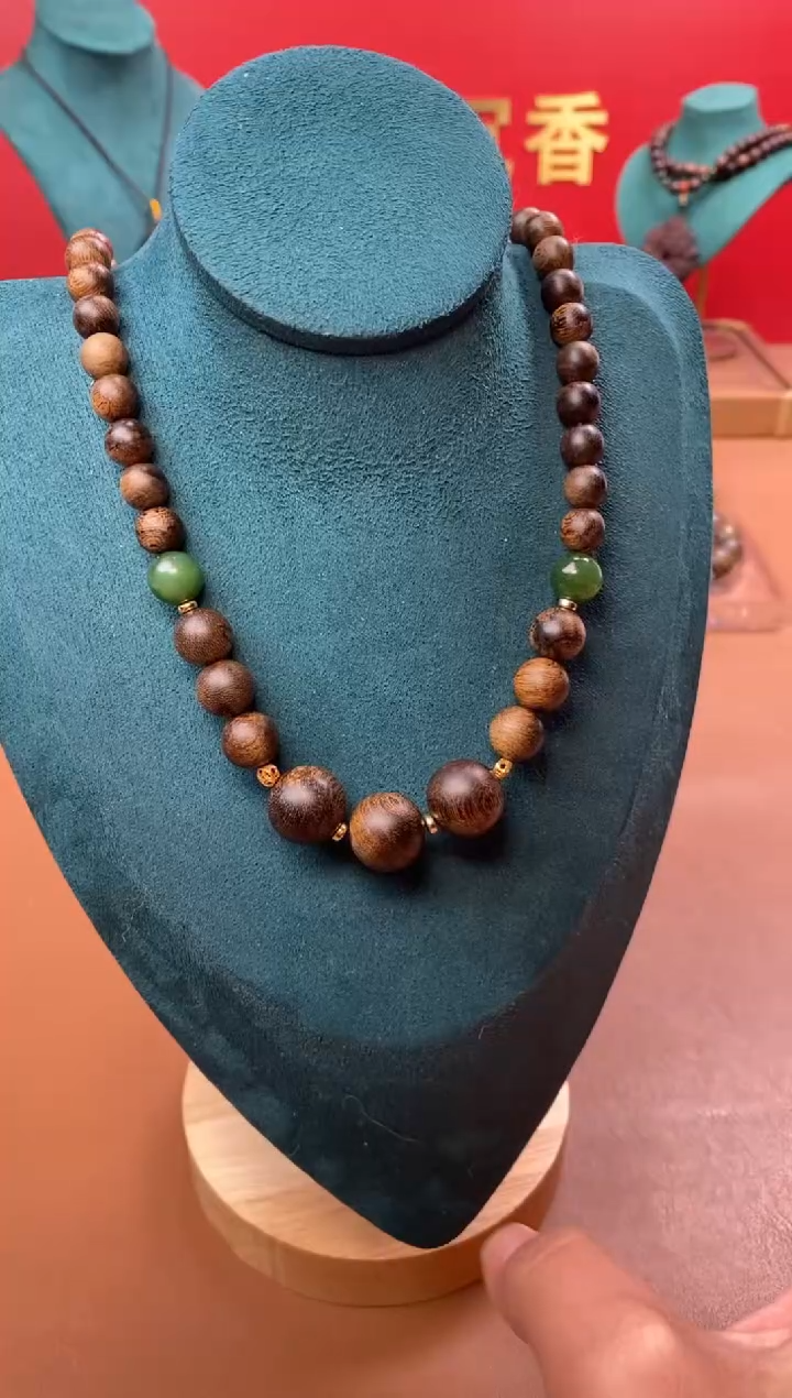 【闪购商品】沉香手串M沉水芽庄黄棋楠瘤疤+芽庄白棋楠设计