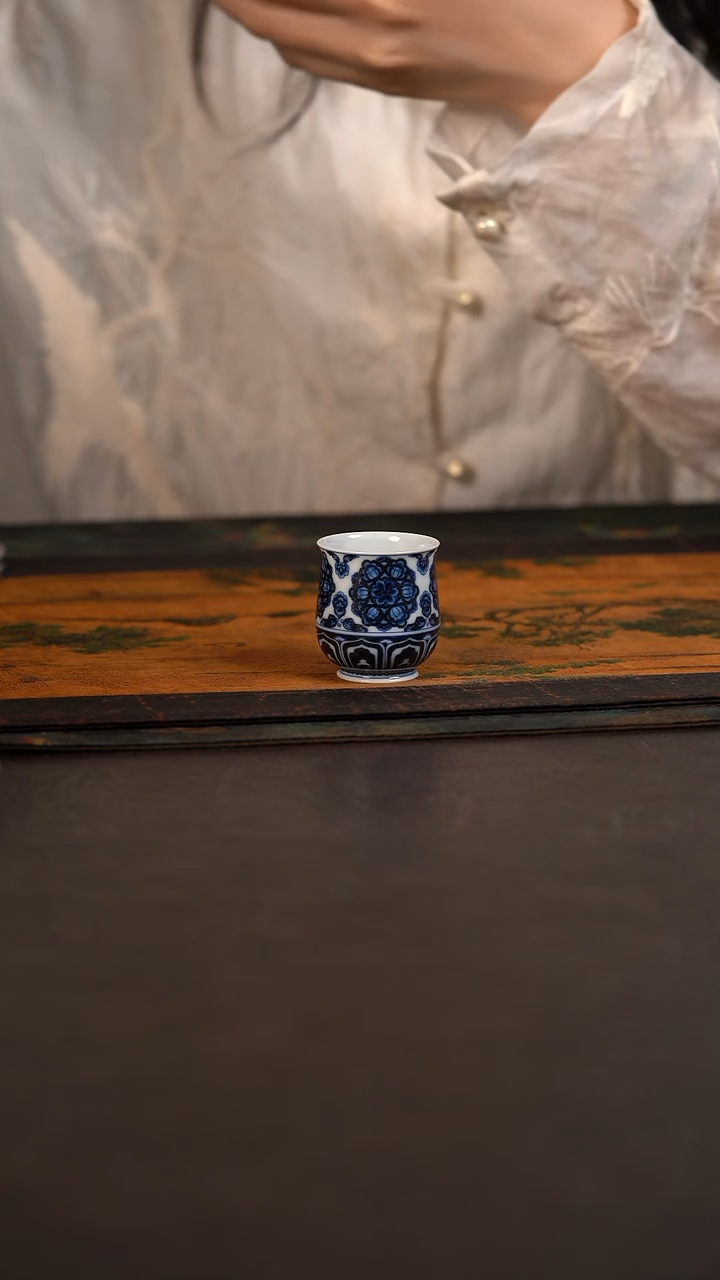 杯洪印慕明宝相花小玉兰杯