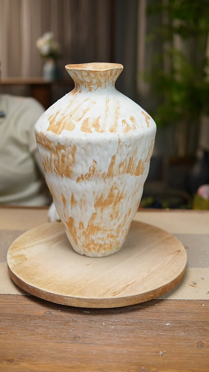 【闪购商品】陶瓷花器诧寂黄高脚