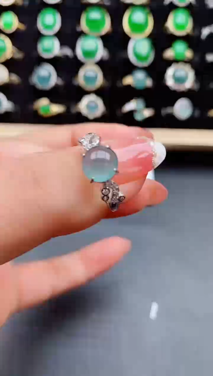 【闪购商品】翡翠戒指银S925镶嵌1212121