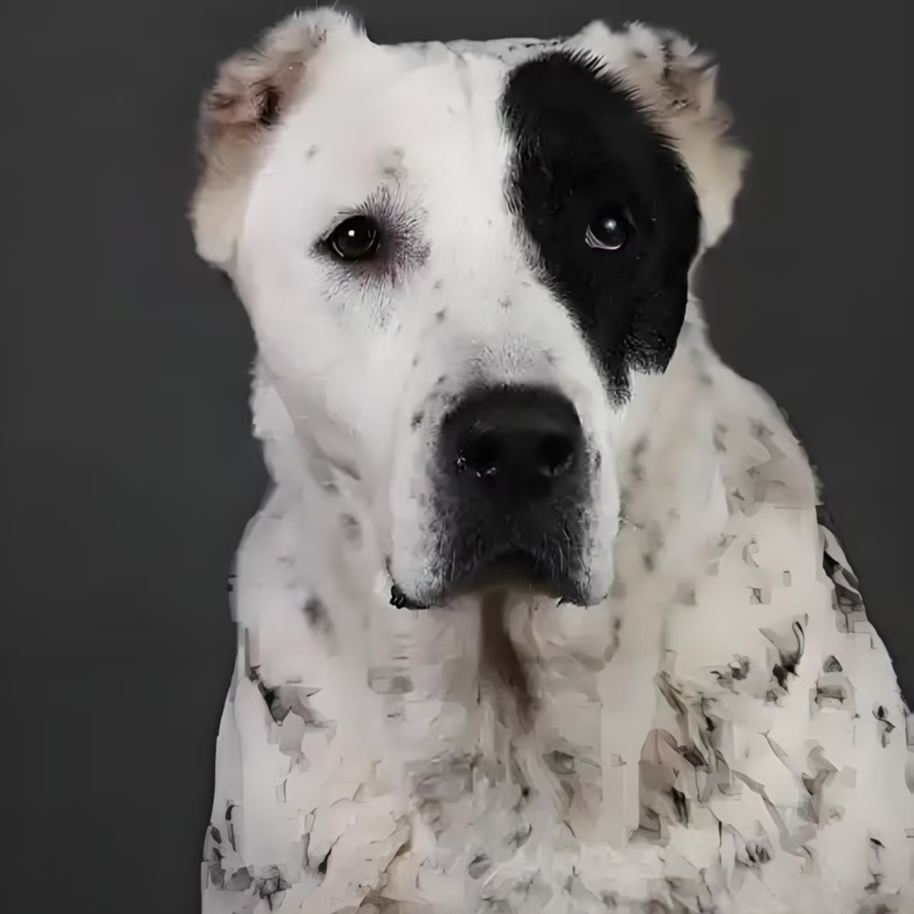 中亚牧羊犬黑白相册定制款