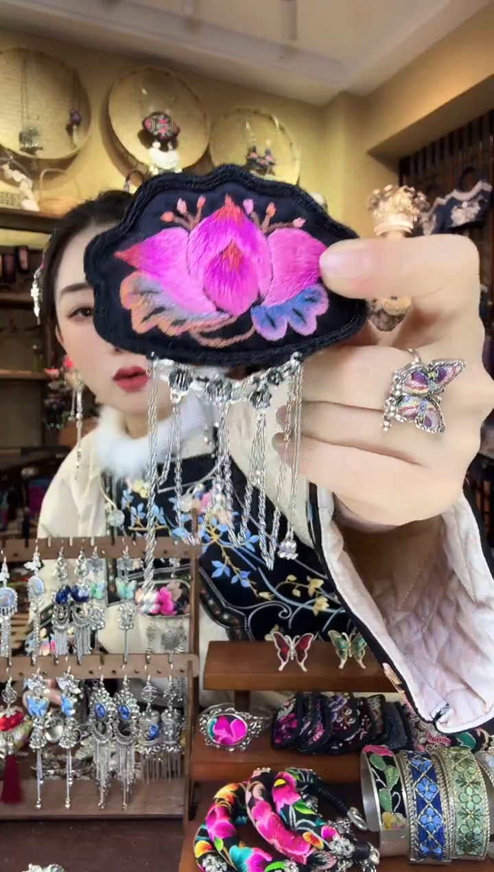 刺绣非遗刺绣民族风发夹