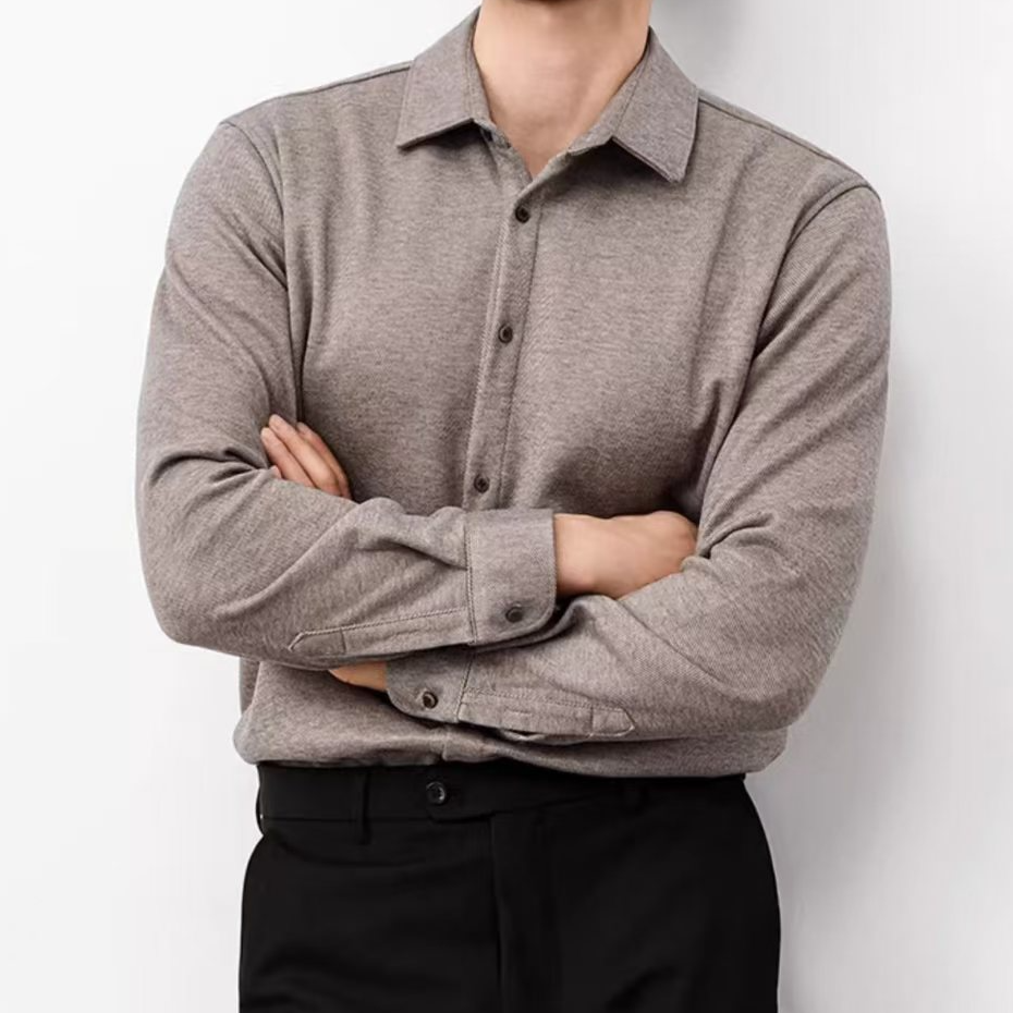 粉丝福利磨毛男士休闲衬衣百搭