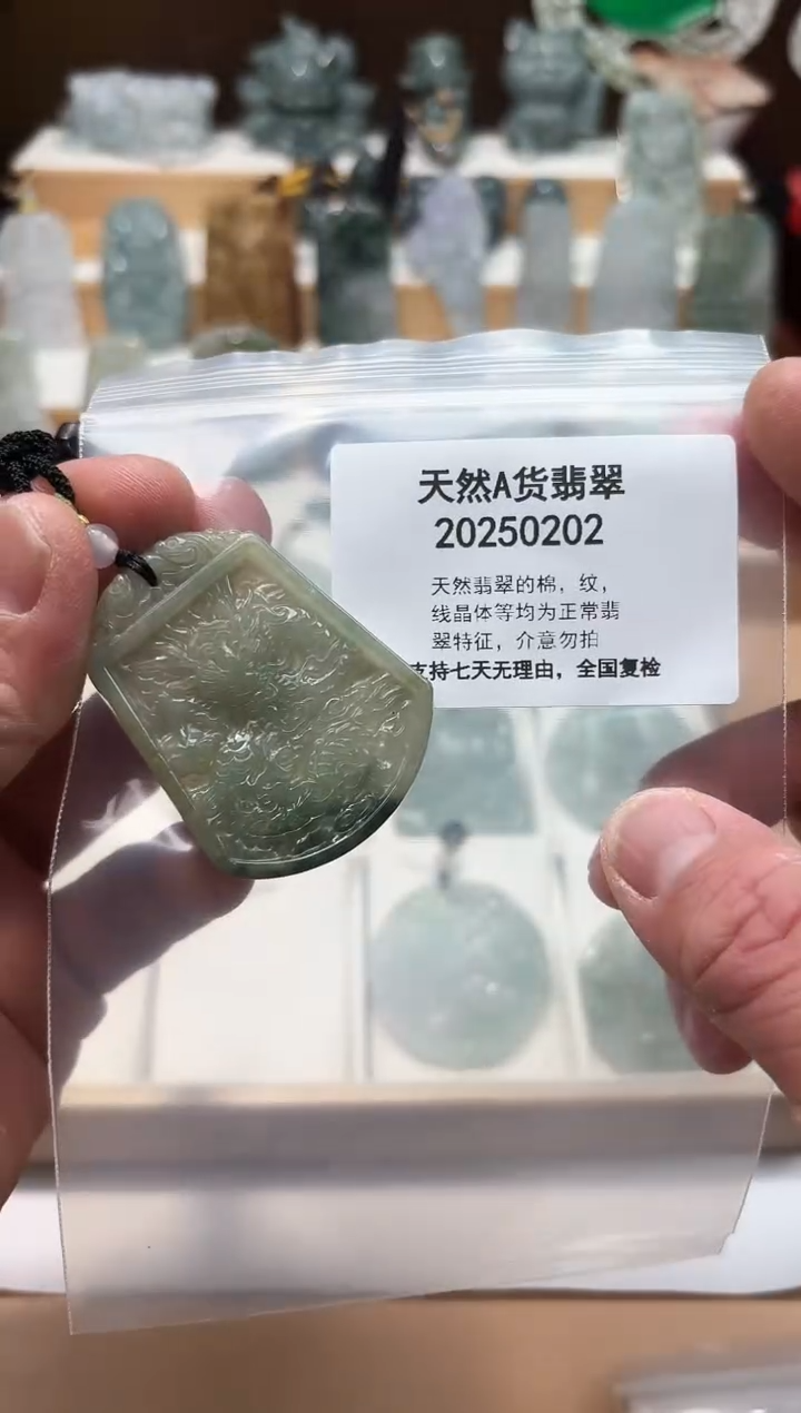 颈饰未镶嵌翡翠天然翡翠A货1204