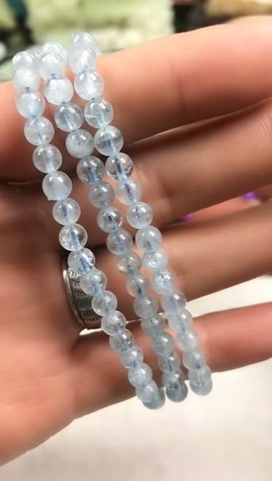 【闪购商品】海蓝宝石手链未镶嵌【5MM】