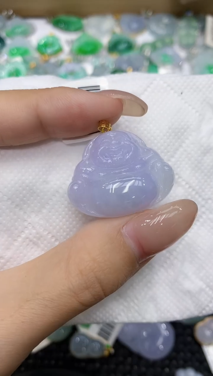 翡翠18K金镶嵌颈饰111111111111