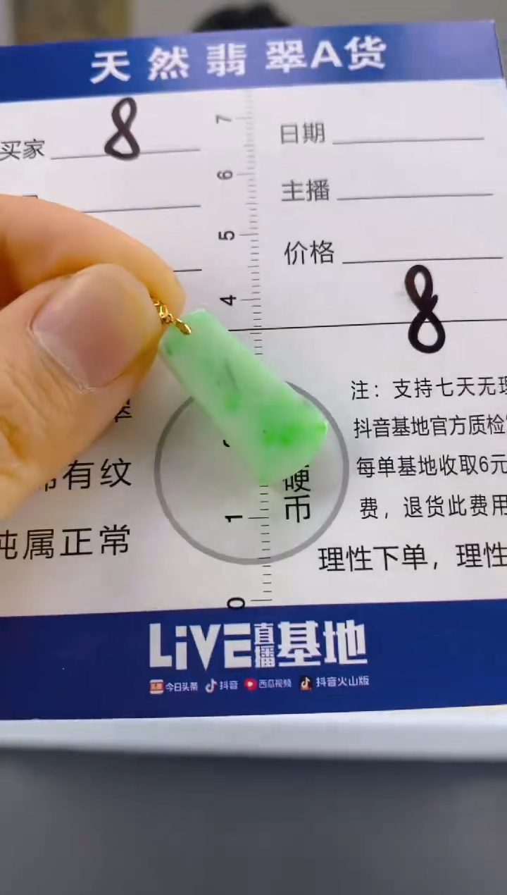 【闪购商品】翡翠颈饰18K金镶嵌天然A货翡翠