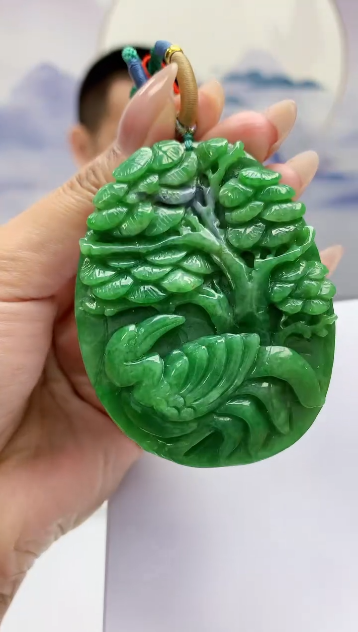 【闪购商品】定制翡翠未镶嵌4812MM-毛货挂件29